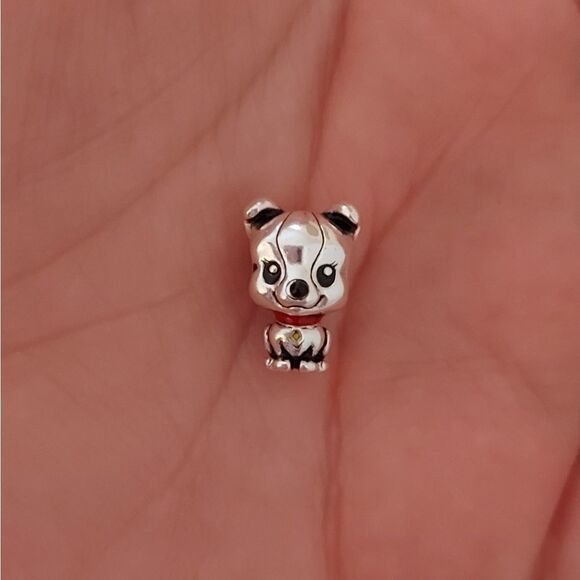 925 Silver Puppy Dog Charm - Picture 2 of 5